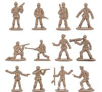 Marhynchus Soldiers Battle Scene Model Plastic Mini Soldiers Toy 1 Set PVC Military Action Figures for Kids (Assorted Color)