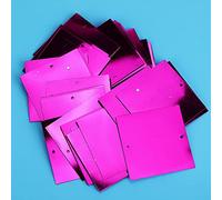 Marhynchus Square PVC Sequins Marine Wedding Decoration Clothing Accessories 50x50mm for DIY Clothing Bag Marine Theme Wedding Golden 60pcs (Rose Red)