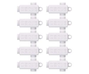 Marhynchus T Type Splitter Block, ABS Material, 3 Way Inline Connector, 400V 60A for 0.5-6mm Wiring, Ideal for Industrial Electrical Applications