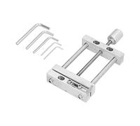 Marhynchus Table Drill Press Vise, Aluminium Alloy Mini Flat Vise with Hex Wrench, 200mm Length and 90mm Opening for Woodworking, Engraving and Hobby Projects