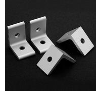 Marhynchus Thickened Aluminium L Corner Bracket, 90 Degree Right Angle Braces, -Resistant Connector Joint for Furniture with Aluminium Corner Bracket, Including Four per (2020B)