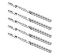 Marhynchus Tungsten Steel Spiral Milling Cutter Set, 5pcs | CNC Wood Router Bits, 3.175mm Shank Diameter, Mirror Polished Blade, Chip Removal for Carving, Engraving Projects