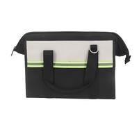 Marhynchus Wide Mouth Tool Bag, Tool Bag Organizer Portable 600D Polyester Wear Resistant Wide Mouth Electrician Hardware Tote with Safety Reflective, Tool Bags (A) (B)