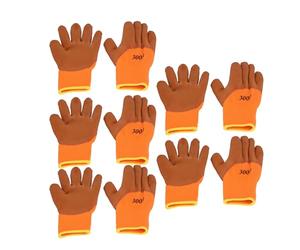 Marhynchus Winter Work Gloves Nylon Warm Gloves Cotton Padded Thickened 5 Pairs for Construction Public Utilities Refrigeration Cold Weather Handling