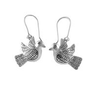 Maria Belen Dove 925 Sterling Silver Dove Dangle Earrings