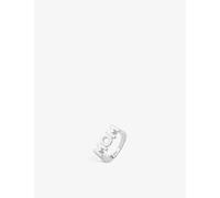 Maria Black Womens Silver Mom White Rhodium-plated Sterling Ring M