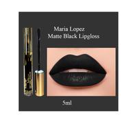 Maria Lopez Matte Black Lipgloss Bold & Beautiful Velvety Black Lips