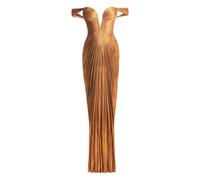 Maria Lucia Hohan Martina pleated off-shoulder gown - Yellow 38