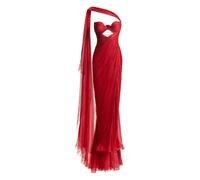 Maria Lucia Hohan Yasmine cut-out draped gown - Red 36-38