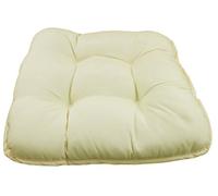 Maria Luxury Bedding & Linen 2 x Quality Seat Chair Cushions Dining Room Garden Kitchen Seat Cushion with Tie-On - Cream
