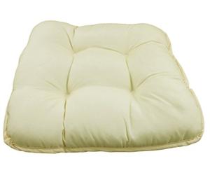 Maria Luxury Bedding & Linen 2 x Quality Seat Chair Cushions Dining Room Garden Kitchen Seat Cushion with Tie-On - Cream