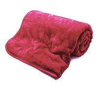 Maria Luxury Bedding & Linen Elegant Faux Fur Fleece Throw Blanket Mink for Ultimate Comfort and Style - Fuchsia, Single Bed 127x152 (Single)