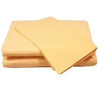 Maria Luxury Bedding & Linen Fitted Sheets - Luxury Plain Dyed Polycotton Bedding Bed Fitted Sheet (King, Peach)
