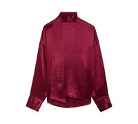 Maria Mcmanus Scarf-effect Satin Blouse - Burgundy - S (UK8-10 / S)