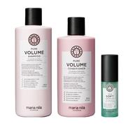 Maria Nila Pure Volume Shampoo, Conditioner & Argan Oil (350/300 / 30 ml), Vitamin B5 Gives Volume to Thin & Fine Hair, 100% Vegan & Sulfate/Paraben free