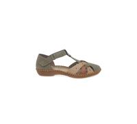 'Maria' T-Bar Sandals Rieker Olive 6