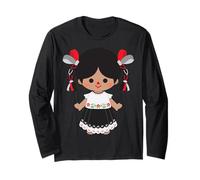 María Traditional Mexican Lelé Doll Mexicana Otomi Long Sleeve T-Shirt