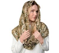 Maria Veils Catholic Mantilla Mass Infinity Veil Church Lace Veil Spanish Chapel Church Veil Women Cathedral Mass Infinity, Gold/Green, Infinity