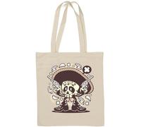 Mariachi Gunner Mexican Revolver Sharp Shooter Natural Cotton Tote Bag White