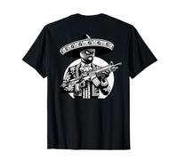 Mariachi Soldier Mexican Pride Fiesta Fighter Print On Back T-Shirt