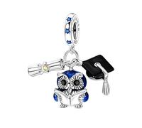 MariaFonte Charm Compatible with All Brands Pendant Graduation Diploma Flowers Parchment Heart Hat Owl Star Pendants Original Bead 925 Silver Lucky