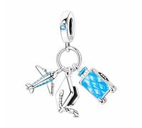 MariaFonte Charm for Graduation Compatible All Brands Pendant Diploma Owl Parchment Hat Book Heart Star Birthday Anniversary Pendants Bead Silver, ND, Silver, ND