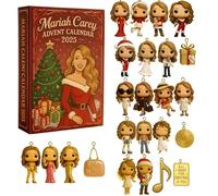 Mariah Carey Advent Calendar 2025,24 Day Christmas Countdown Calendar, Christmas Vacation Tree Decor Advent Calendar Set Keychain Countdown Calendars, Decorations for Kids Fans