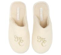 Mariah Carey Unisex-Adult Official Fuzzy Christmas Slippers, White, 11-12 Women/9-10 Men