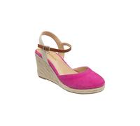 'Mariah' Espadrille Wedge Shoes Lotus Pink 5