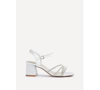Mariah Wide Fit Ivory Satin Open Back Heel Linzi White 3-Wide Fit