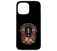 Marian Catholic Virgin Mary Marian Floral Cross Religious Case for iPhone 13 Pro Max