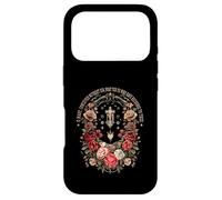 Marian Catholic Virgin Mary Marian Floral Cross Religious Case for iPhone 17 Pro