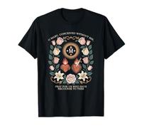 Marian Catholic Virgin Mary Marian Floral Cross Religious T-Shirt