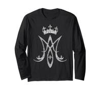 Marian Monogram Symbol Mary Names Catholic Long Sleeve T-Shirt