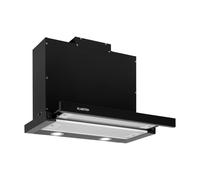 Klarstein Mariana - Flat Screen Cooker Extractor Hood, EEC C, Recirculating Air & Exhaust Air, LED Lighting, Push Buttons, Substructure Cooker Extractor Hood, Airflow: 500 m³ / h, 60 cm, Black