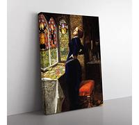 Mariana By John Everett Millais Classic Painting Canvas Wall Art Print Ready to Hang, Framed Picture for Living Room Bedroom Home Office Décor, 76x50 cm (30x20 Inch)