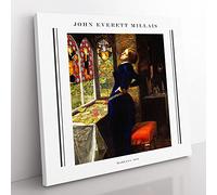 Mariana By John Everett Millais Exhibition Museum Classic Painting Canvas Wall Art Print Ready to Hang, Framed Picture for Living Room Bedroom Home Office Décor, 50x50 cm (20x20 Inch)