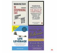 Mariana Mazzucato 4 Books Set (Entrepreneurial,Value,Life Leverage,Millionaire)