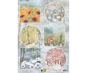 Marianne Design A4 Cardtoppers Sheet - Spring Wishes Swans EWK1291