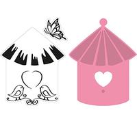 Marianne Design Birds Collectables Cutting Die and Clear Stamp Set, Set of 3, Pink