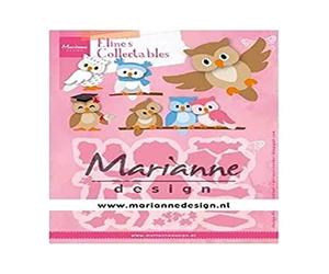 Marianne Design COL1475 Collectables Owl for Detailed Cutting Dies and Embossing Detailing Paper Craft Pink, One Size