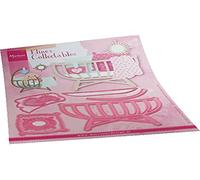 Marianne Design Collectables, Eline's Baby cot, Intricate Designs and Embossed Details for Paper Crafts, Pink, 12.8 x 9.2 cm