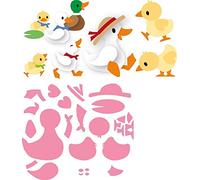 Marianne Design Collectables Eline's Duck Family Die, Metal, Pink, 21 x 15.4 x 0.2 cm