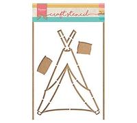 Marianne Design Craft Stencil,Tipi by Marleen, for Scrapbooking, Cardmaking and Other Papercrafts, Blanc
