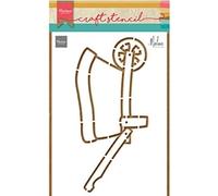 Marianne Design Craft Stencil,Wheelbarrow by Marleen, for Scrapbooking, Cardmaking and Other Papercrafts, Blanc
