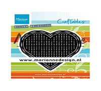 Marianne Design Craftables Cross Stitch Heart, Metal, Silver or White, Small