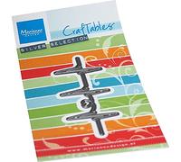 Marianne Design Craftables, Heart Beat, for Paper Craft Projects, Silver or White, 9x3.3cm