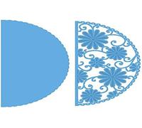 Marianne Design Creatables Anja's Flower Demi Circle Die, Metal, Blue, 19.6 x 10.9 x 0.2 cm