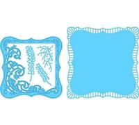 Marianne Design Creatables Anja's Frilly Square Die, Metal, Blue, 18.5 x 16.4 x 0.2 cm
