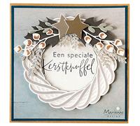 Marianne Design Creatables Embossing and Punching Template,snij-embosstencil Wicker Wreath, for Craft Projects, Light Blue, One Size